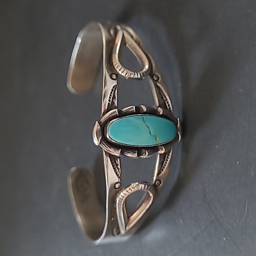 Fred Harvey Bell Sterling Bracelet